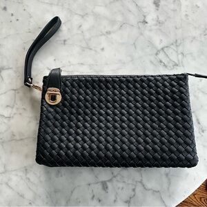 Black Vegan Leather Clutch